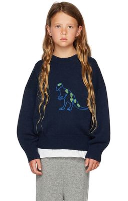 The Row Kids Navy T-Rex Sweater