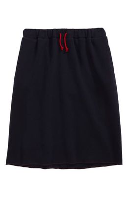 The Row Kids' Rosie Elastic Waist Organic Cotton A-Line Skirt in Navy