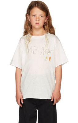 The Row Kids White Breakfast At The Row T-Shirt