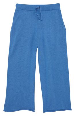 The Row Kids' Zaza Cashmere Wide Leg Pants in Cornflower Blue