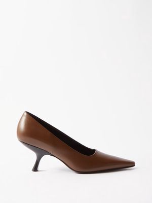 The Row - Kitten 65 Leather Pumps - Womens - Brown
