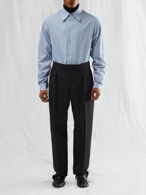 The Row - Kroner Striped Cotton-poplin Shirt - Mens - Blue Multi