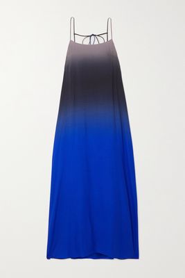 The Row - Kula Ombré Voile Maxi Dress - Blue
