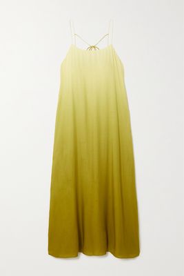 The Row - Kula Ombré Voile Maxi Dress - Yellow