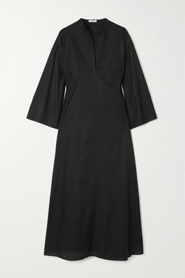 The Row - Lanna Cotton-voile Maxi Dress - Black
