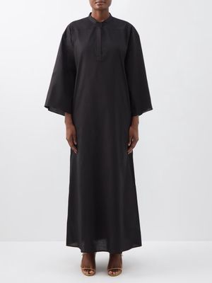 The Row - Lanna Cotton-voile Maxi Tunic Dress - Womens - Black
