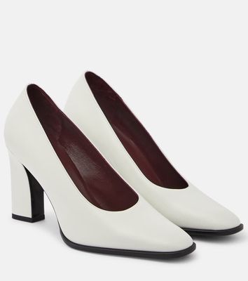The Row Leather loafer pumps