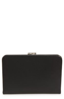 The Row Leather Minaudiere in Black