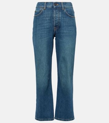 The Row Lesley mid-rise cropped straight jeans