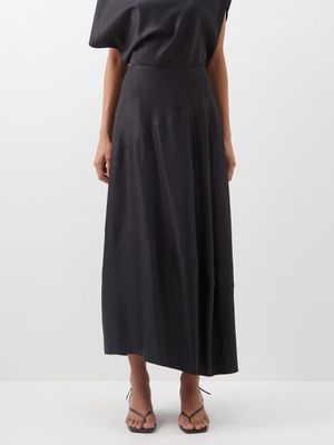 The Row - Lopa Bias-cut Silk-blend Maxi Skirt - Womens - Black