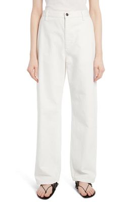 The Row Louie Relaxed Fit Carpenter Jeans in White