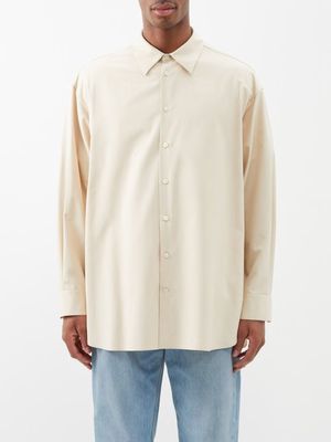 The Row - Lukre Silk-crepe Shirt - Mens - Cream