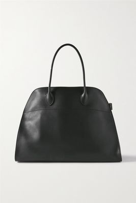 The Row - Margaux 17 Buckled Leather Tote - Black