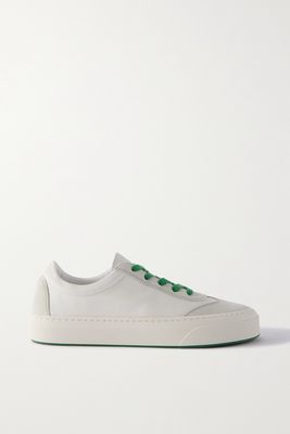 The Row - Marley Suede-trimmed Leather Sneakers - Ivory