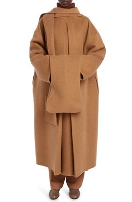 The Row Marlita Double Face Cashmere Trench Coat in Camel