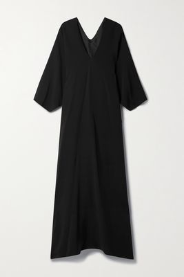 The Row - Meelo Silk-crepe Maxi Dress - Black