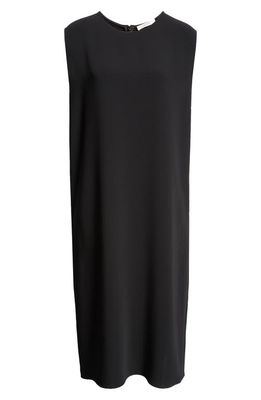 The Row Mirna Double Face Cady Shift Dress in Black
