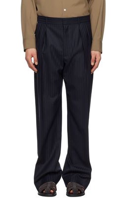 The Row Navy Carl Trousers