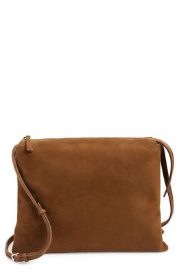 The Row Nu Twin Suede Shoulder Bag in Desert Plaid