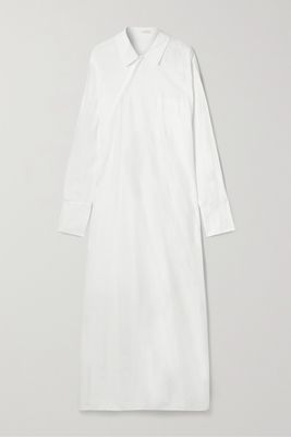 The Row - Nuka Layered Cotton-voile Maxi Shirt Dress - Ivory
