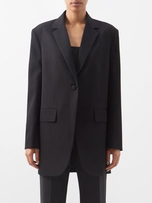The Row - Obine Oversized Wool Grain De Poudre Jacket - Womens - Black