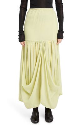 The Row Olwen Parachute Silk Skirt in Light Green