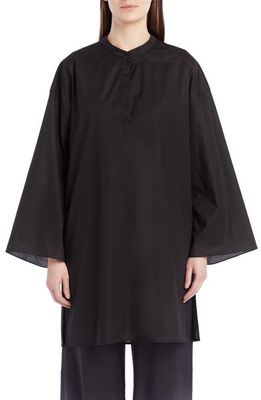 The Row Omao Oversize Cotton Voile Tunic in Black
