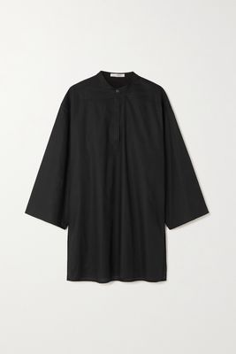 The Row - Omao Oversized Cotton-voile Tunic - Black