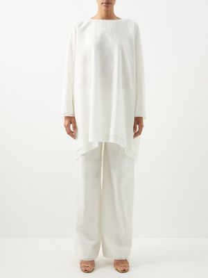 The Row - Pamul Tiered Cotton-blend Muslin Top - Womens - White