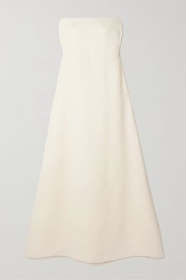 The Row - Pau Strapless Silk Crepe De Chine Gown - White