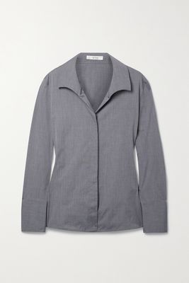 The Row - Peg Cotton-poplin Shirt - Gray