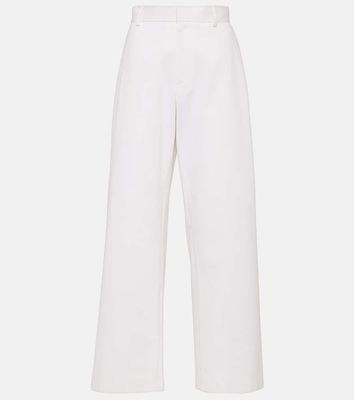 The Row Perseo cotton and silk wide-leg pants