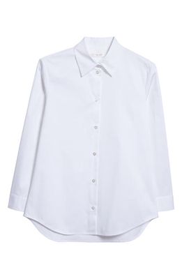 The Row Petra Stretch Cotton Button-Up Shirt in White