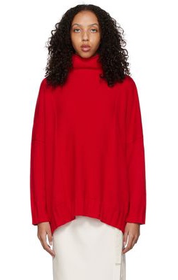 The Row Red Cashmere Turtleneck