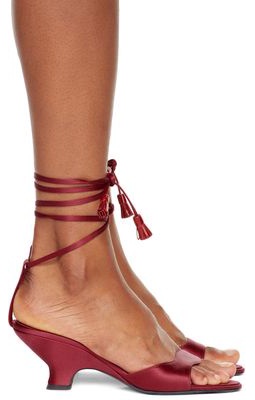The Row Red Wedge Heeled Sandals