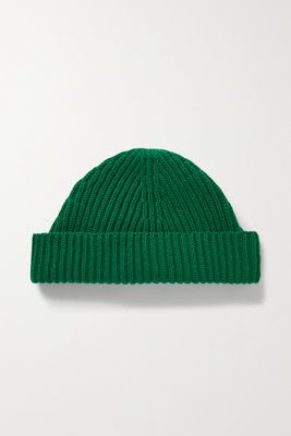 The Row - Ribbed Cashmere Beanie - Green