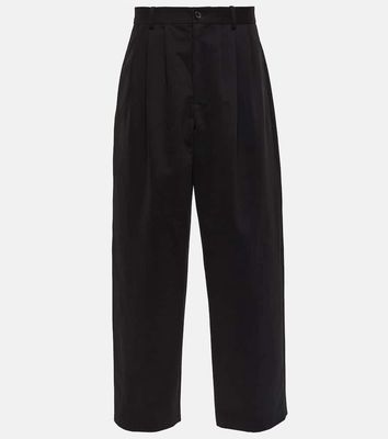 The Row Rufos cotton and wool wide-leg pants