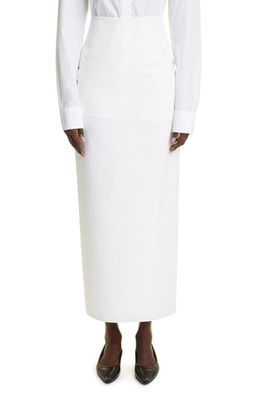 The Row Ryon High Waist Cotton Maxi Skirt in White
