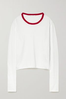 The Row - Sarysu Two-tone Cotton Top - White
