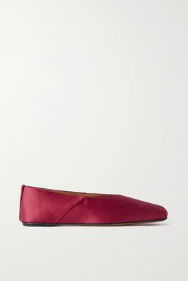 The Row - Satin Ballet Flats - Red