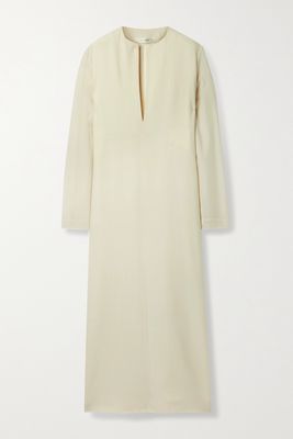 The Row - Simona Wool-twill Maxi Dress - Cream
