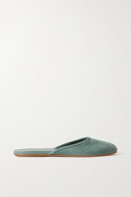 The Row - Sleeper Suede Slippers - Blue