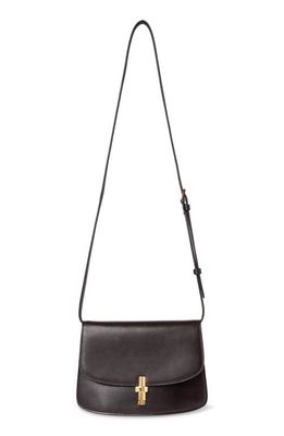 The Row Sofia 8.75 Leather Shoulder Bag in Deep Brown
