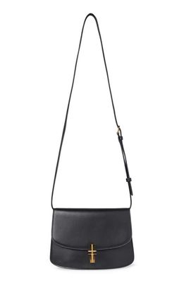 The Row Sofia 8.75 Leather Shoulder Bag in Double Black