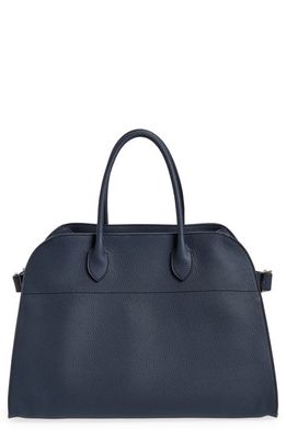 The Row Soft Margaux 15 Leather Bag in Indigo Pld