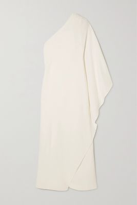 The Row - Sparrow One-sleeve Draped Silk-cady Gown - Off-white