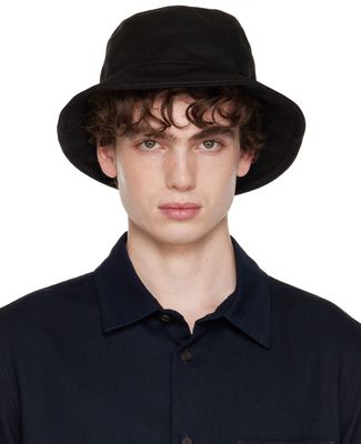 The Row SSENSE Exclusive Black Issyh Bucket Hat