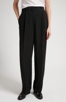 The Row Tor Pleated Cady Pants in Black