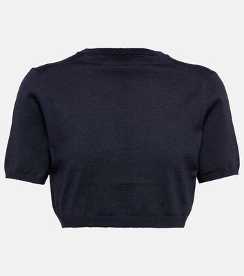 The Row Vic wool and silk crop top