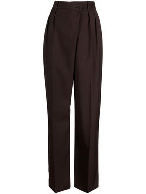 The Row Willow high-waisted trousers - Brown